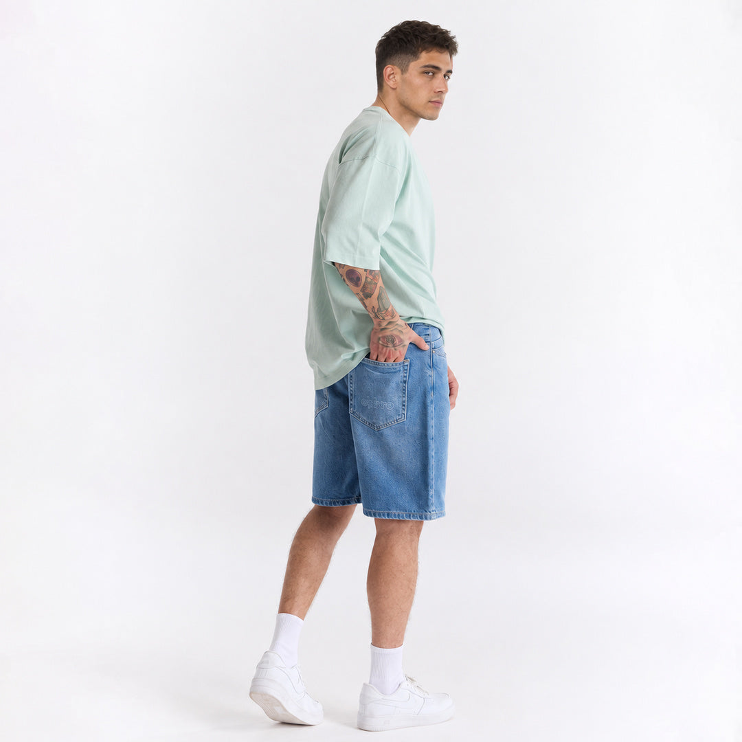 Mint Yeşili Klasik Logo Super Oversize Tişört