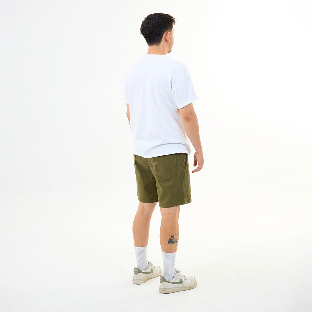 Haki Nakış Logo Relaxed Fit Şort