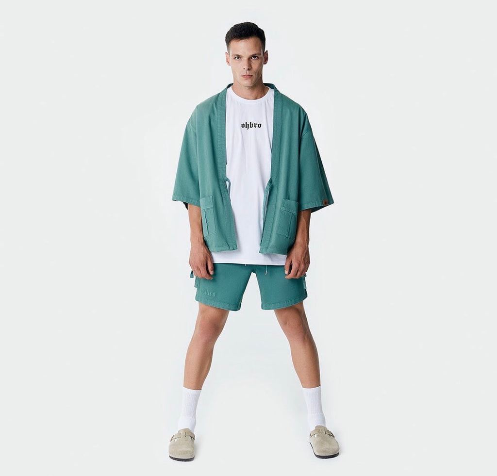 Ada Yeşili Kimono Ceket