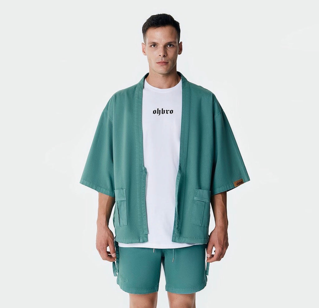 Ada Yeşili Kimono Ceket