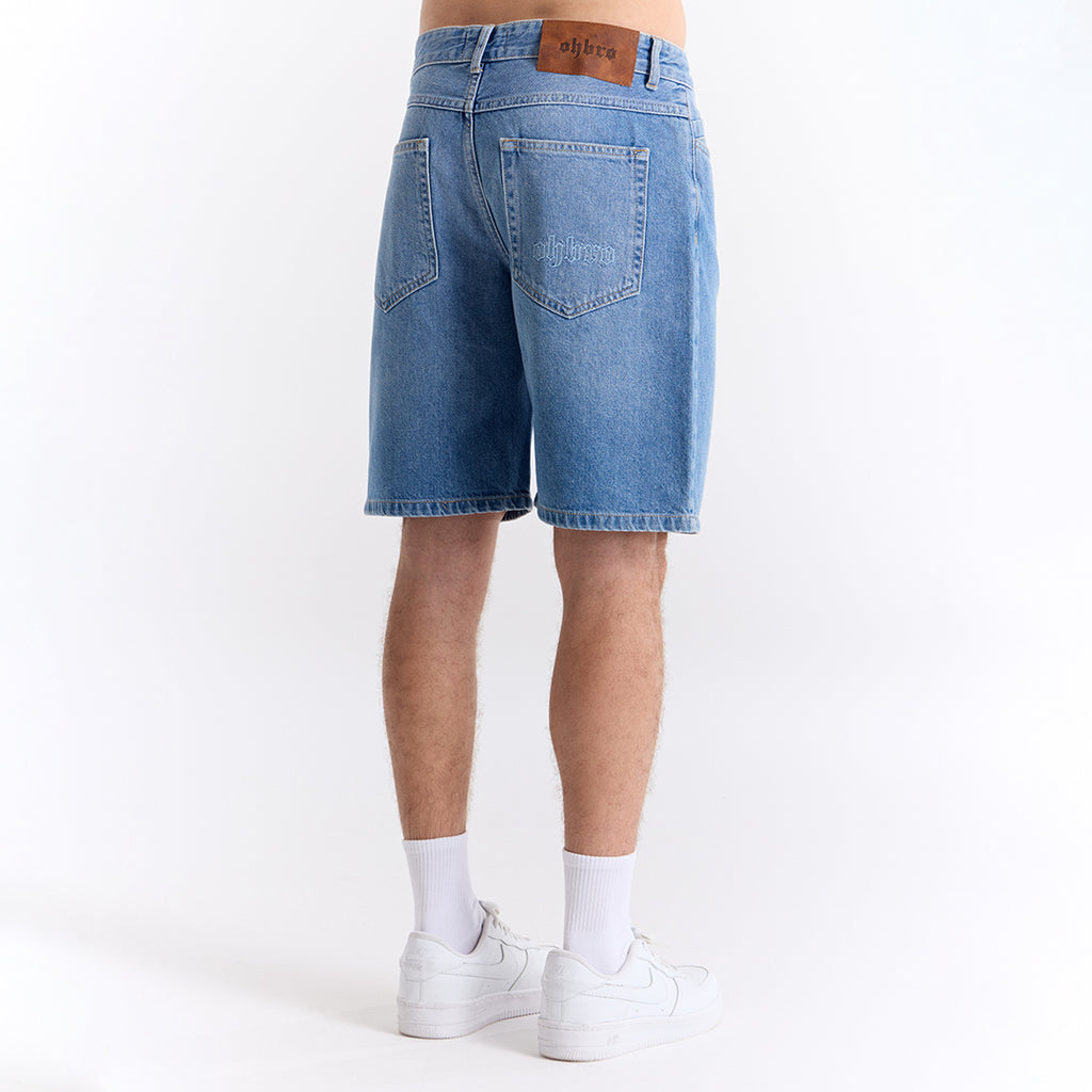 Mavi Straight Fit Kot Şort