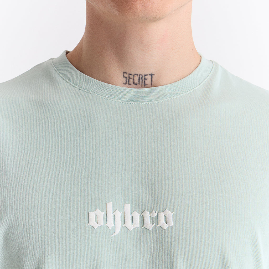 Mint Yeşili Klasik Logo Super Oversize Tişört