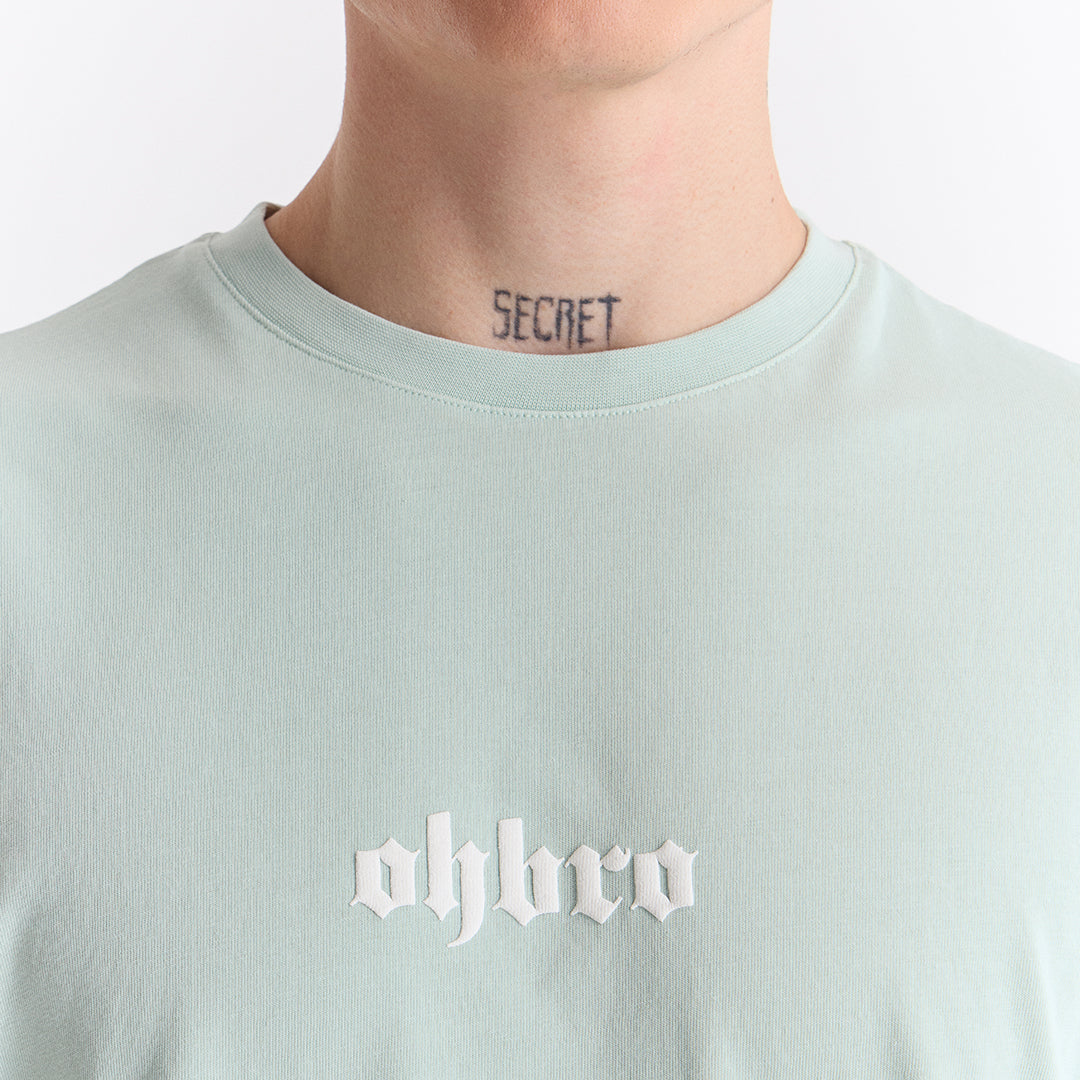 Mint Yeşili Klasik Logo Super Oversize Tişört