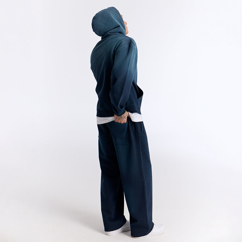 Sun Fade Lacivert Kapüşonlu Boxy Fit Sweatshirt