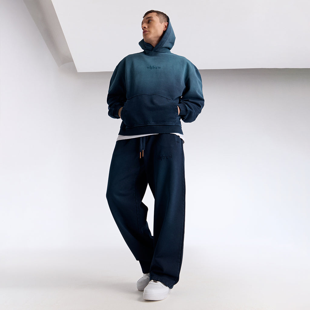 Sun Fade Lacivert Kapüşonlu Boxy Fit Sweatshirt