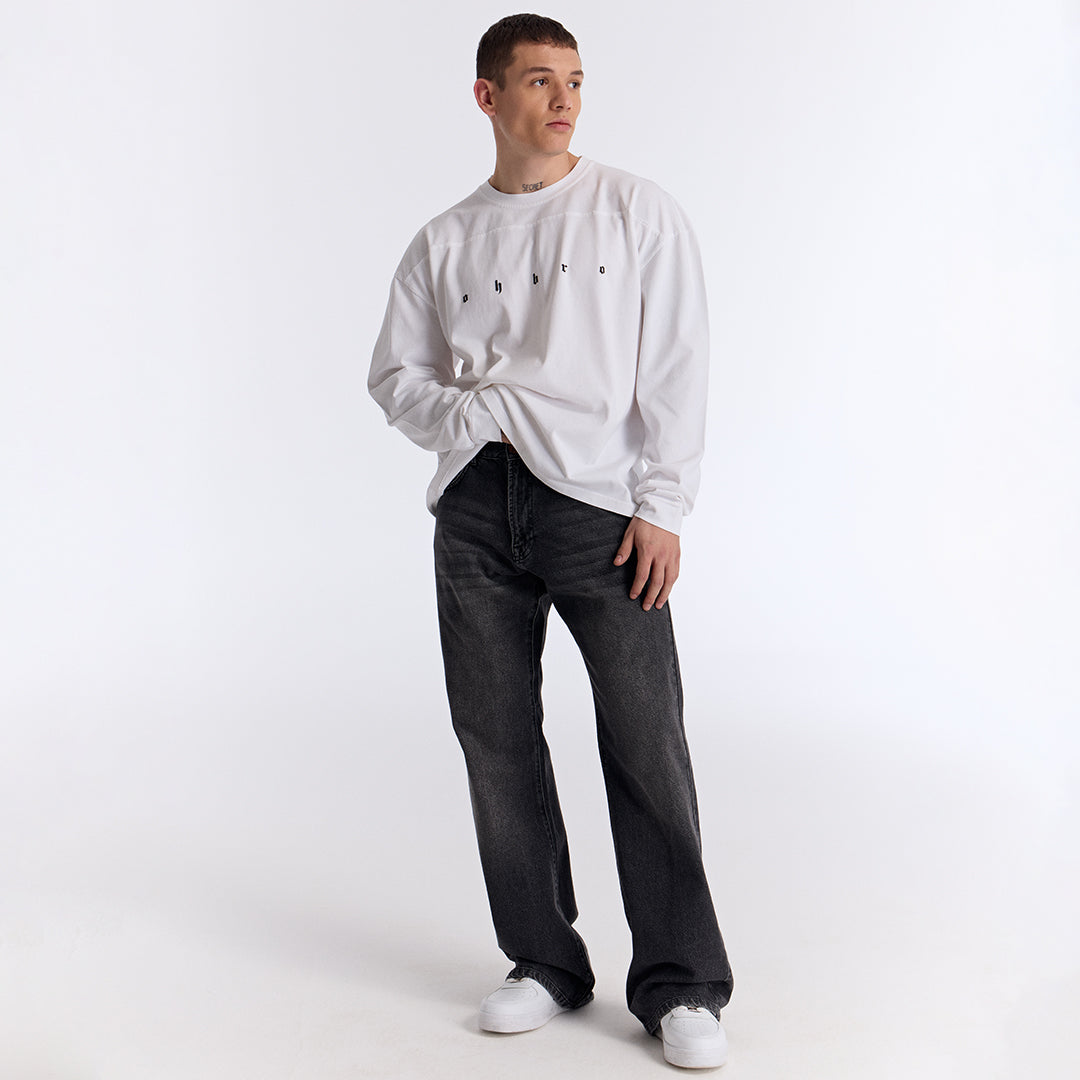 Antrasit Loose Fit Kot Pantolon