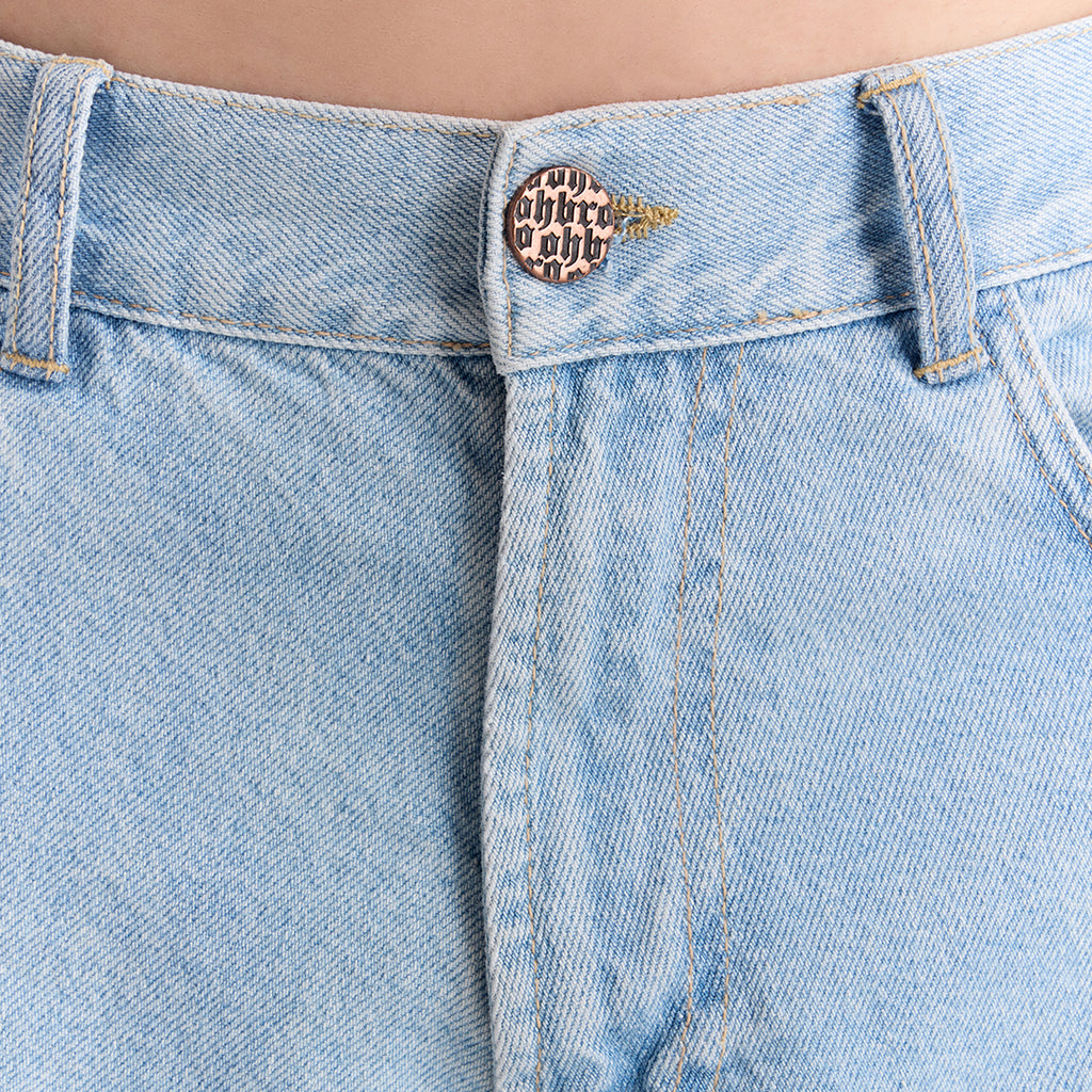 Açık Mavi Loose Fit Kot Pantolon