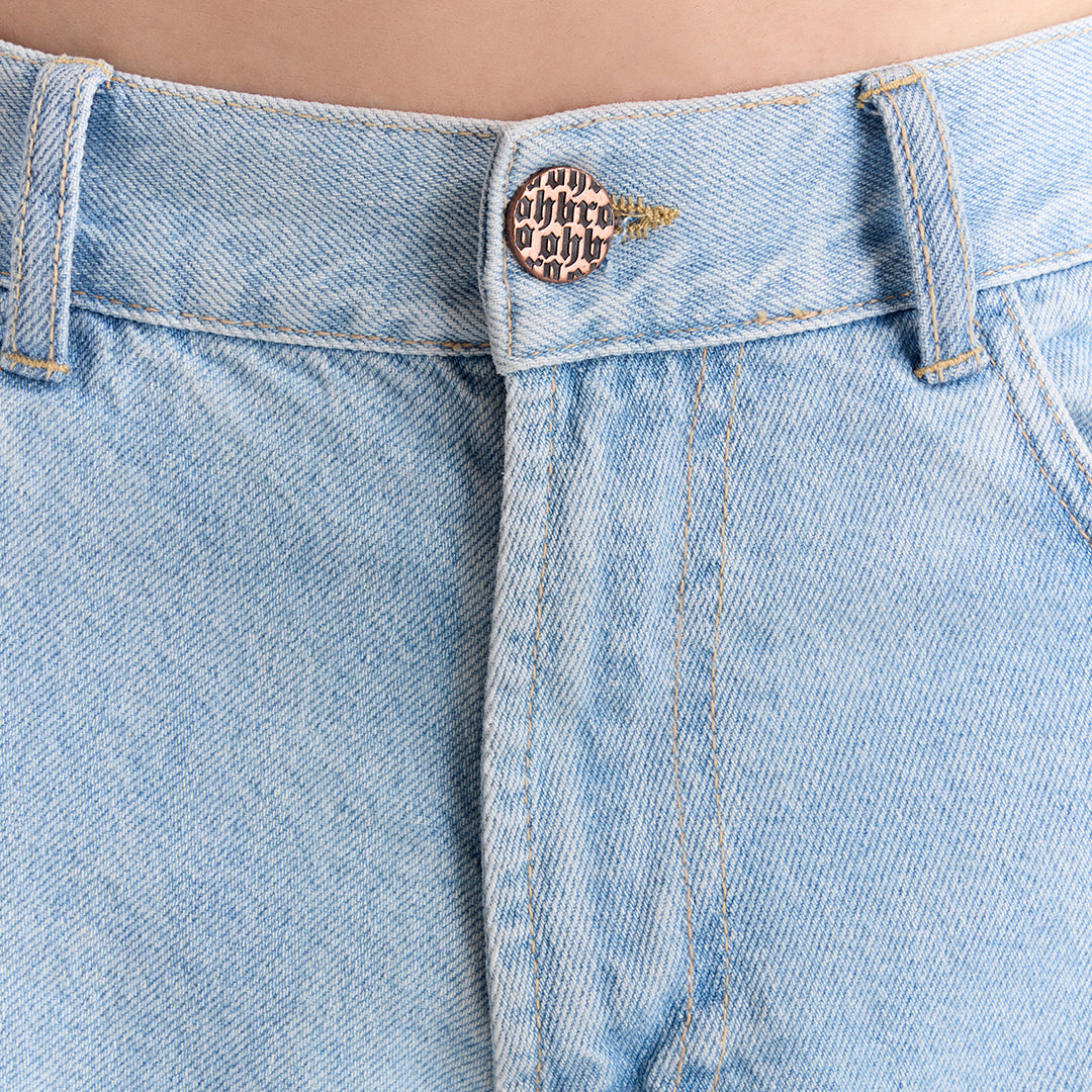 Açık Mavi Loose Fit Kot Pantolon