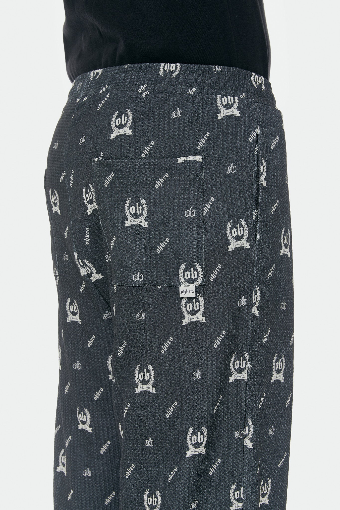 Monogram Desenli Antrasit Baggy Sokak Pijaması