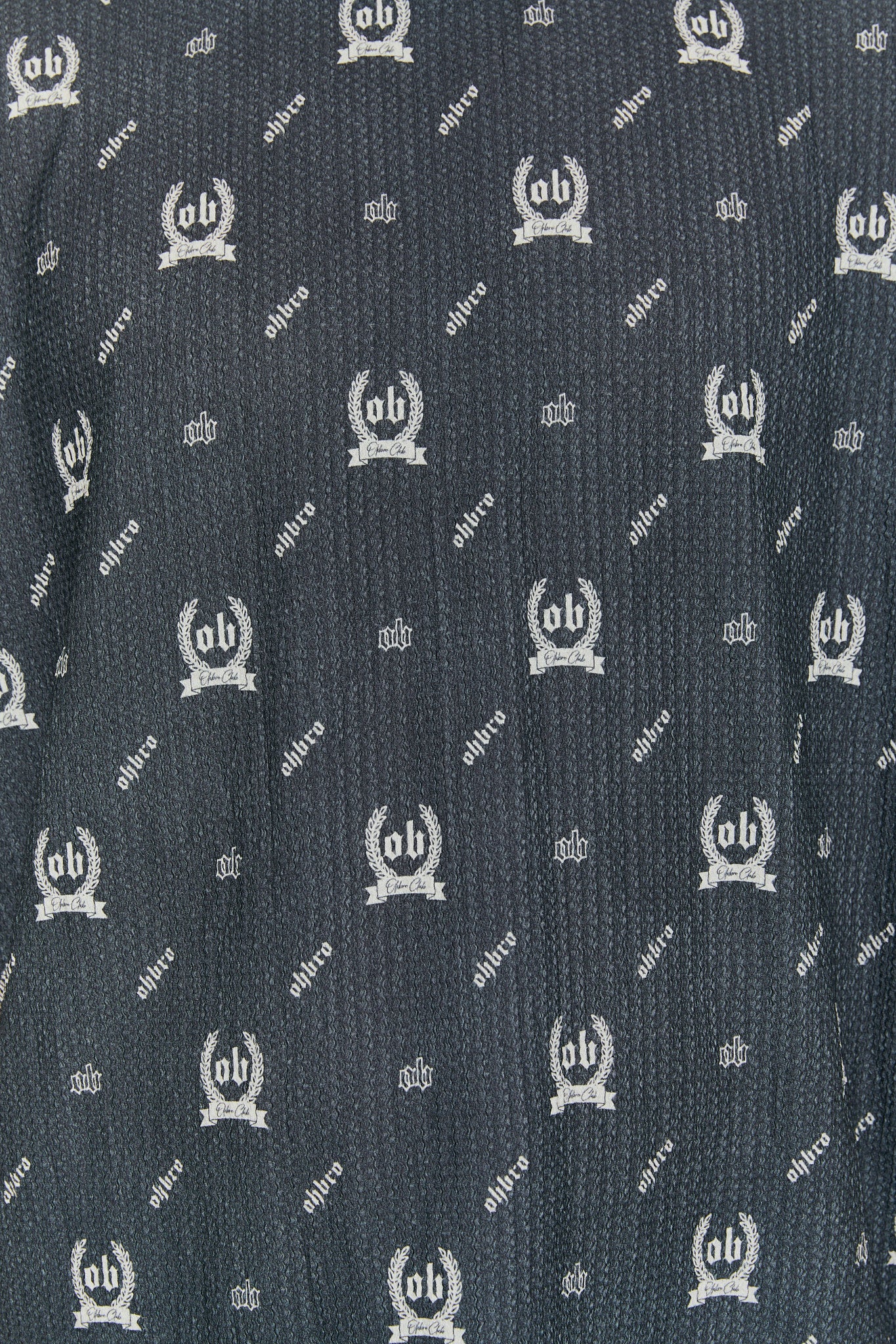 Monogram Desenli Antrasit Oversize Tişört