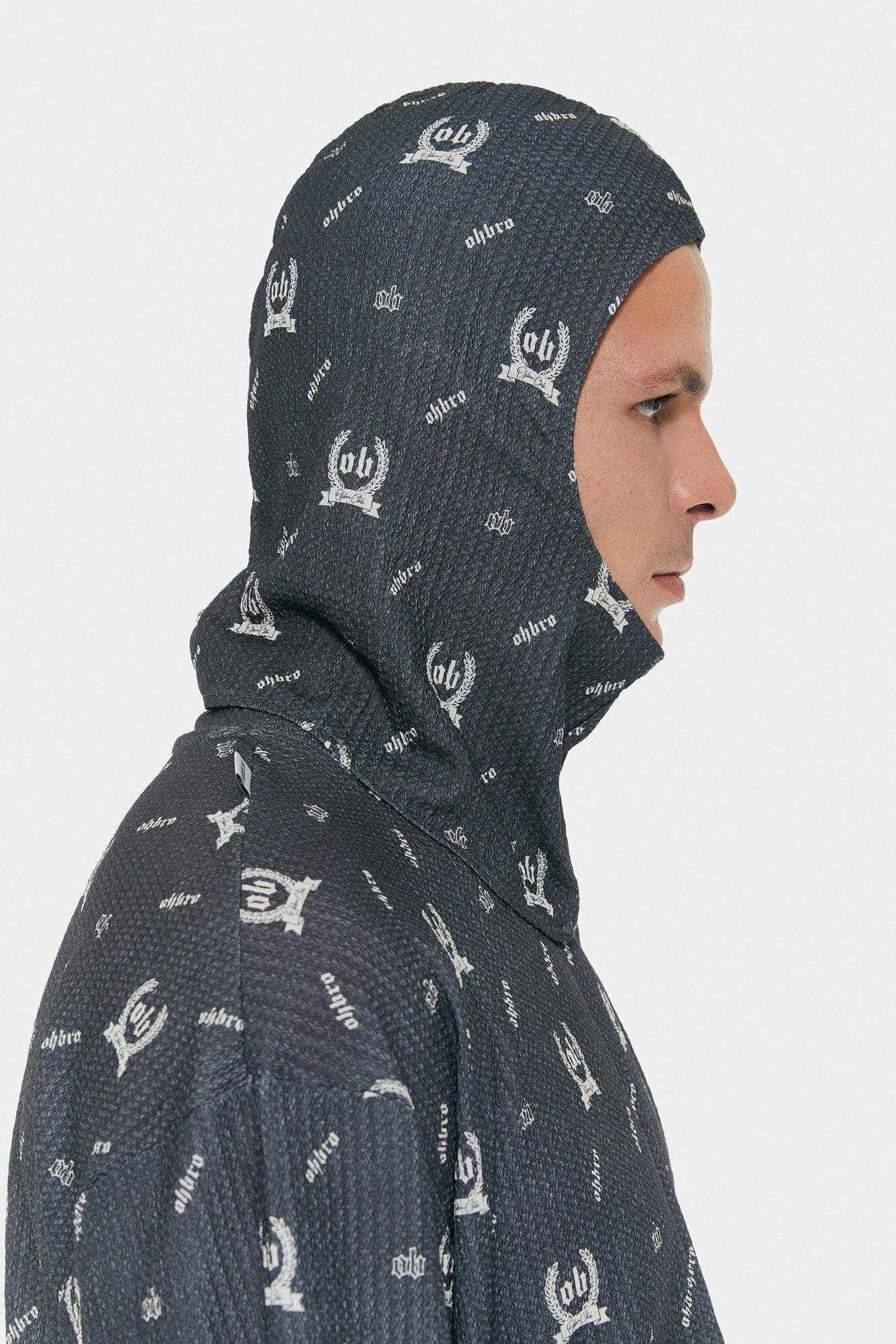 Monogram Desenli Antrasit Balaklava