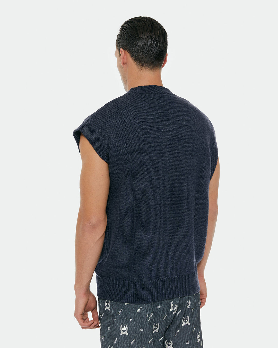 Triko Mavi Oversize Süveter