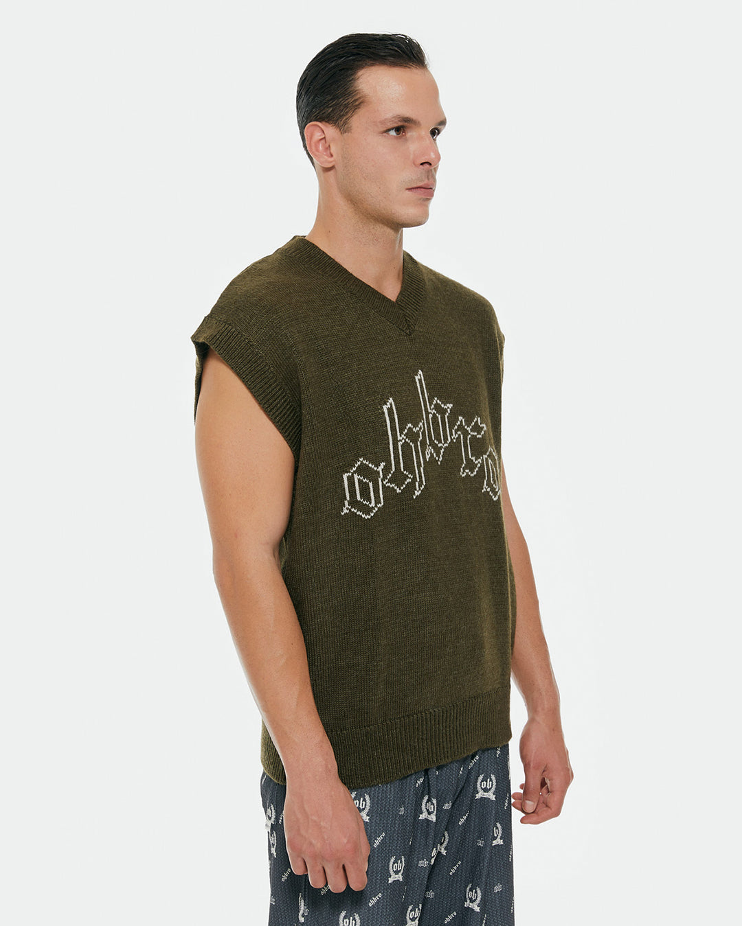 Triko Haki Oversize Süveter