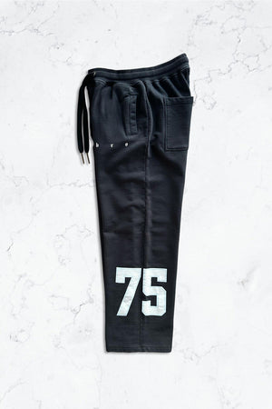 Siyah 75 Baskılı Eşofman Altı